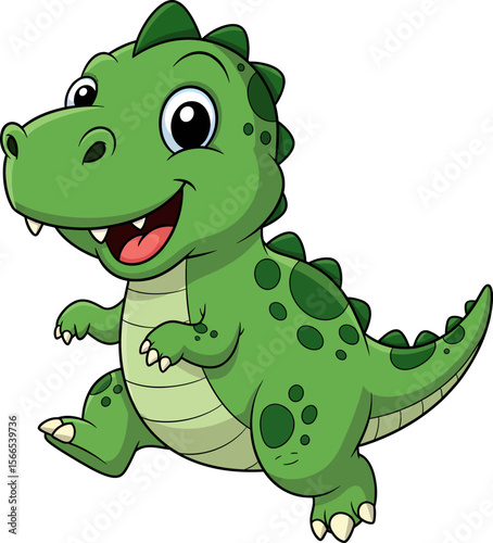 Adorable Cartoon Dinosaur Character for Children
