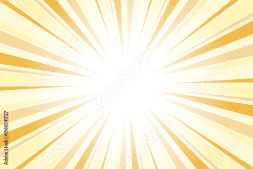 Sunburst Background. Summer Backdrop. Radius Cartoon Pattern Abstract Background. Maximum Yellow Rays Vector Illustration.