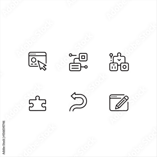 No-Code vs Low-Code Tools icon set