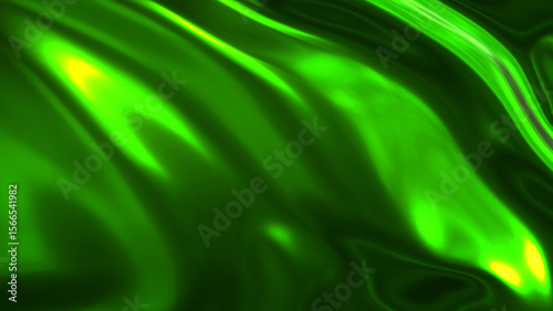 Liquid green chrome waves b...