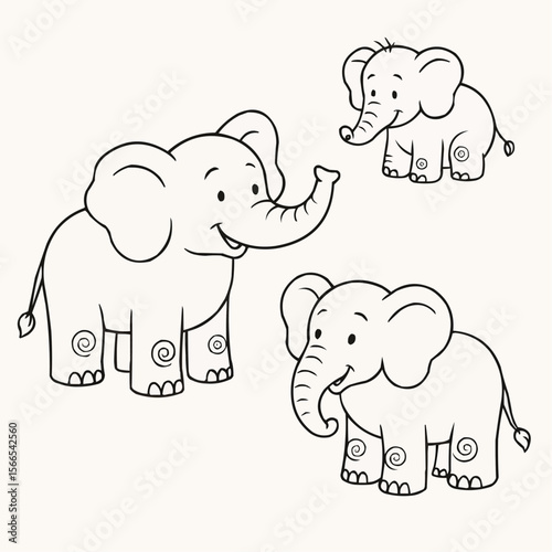 vector illustration of a elephant