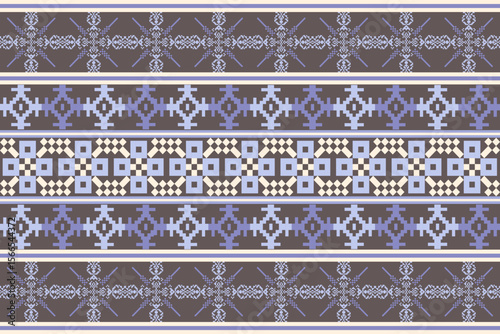 Pixel art ethnic, Pattern fabric pixel, design for background, clothing, decorative, drapery, cloth embroidery, geometric pixel art, handcraft, wallpaper, carpet, bag, card, cushions, Print, ethnic