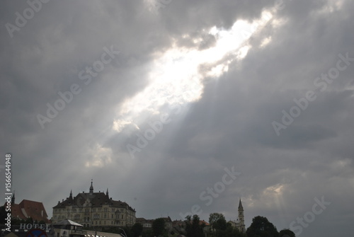 storm clouds over the city