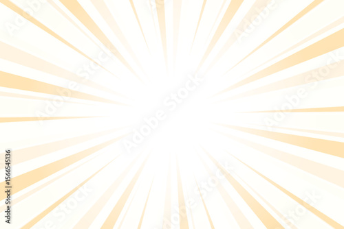 Sunburst Background. Summer Backdrop. Radius Cartoon Pattern Abstract Background. Moccasin Yellow Rays Vector Illustration.