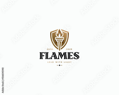 Spirit fire flame torch logo template for business company