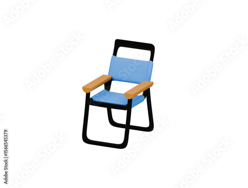 champing chair icon 3d illustration render