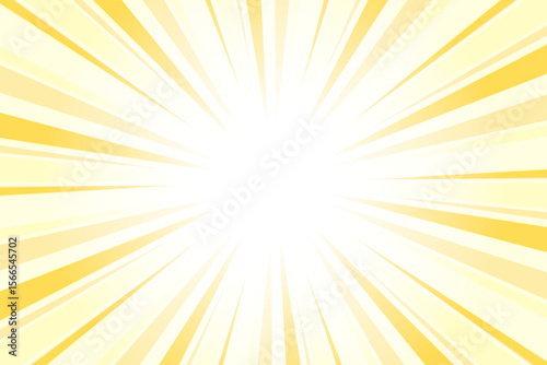 Sunburst Background. Summer Backdrop. Radius Cartoon Pattern Abstract Background. Mustard Yellow Rays Vector Illustration.
