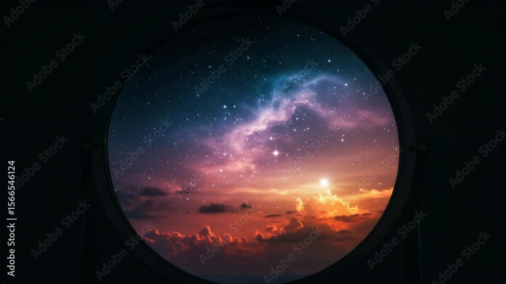 Portal to the cosmos: Mesmerizing celestial views from multiple portals leading to outer space