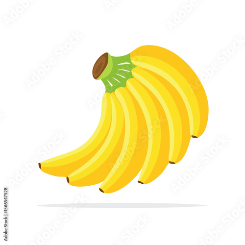 Bunch of Yellow Bananas on Black Background