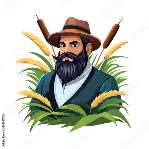 Portrait of a Distinguished Gentleman in a Field of Wheat, Wearing a Hat