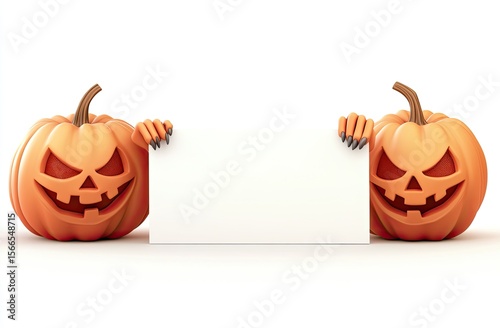 Spooky halloween white pumpkin jackolantern glowing creepy festive autumn on transparent background