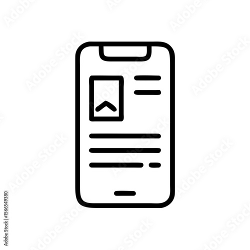 News app notification icon vector illustration