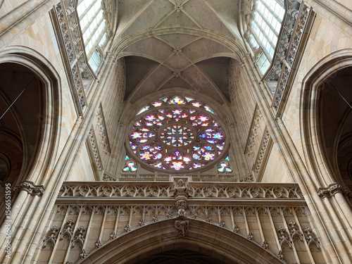 Photography The great south tower of St. Vitus Cathedral  in Prague, Czechia