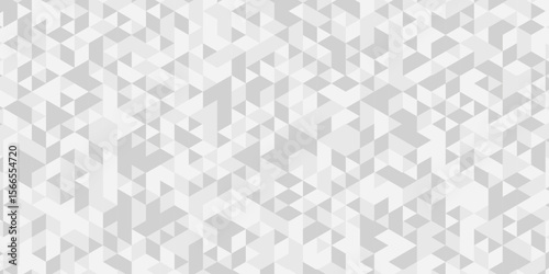 Abstract geometric wall tile and metal cube background triangle wallpaper. Seamless geometric pattern low polygon backdrop background. Gray diamond overlap polygonal background.	