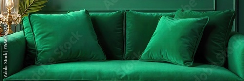 Emerald Green Velvet Cushion Luxurious Comfort for Modern Living Spaces