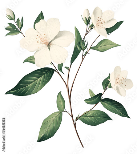 Watercolor drawing of flowers , isolated on transparent background, png