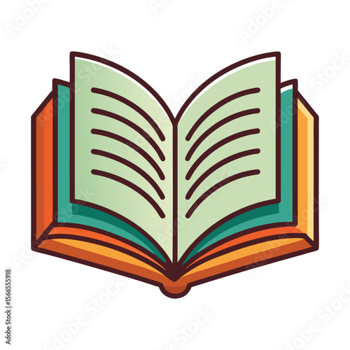 open book vector illustration