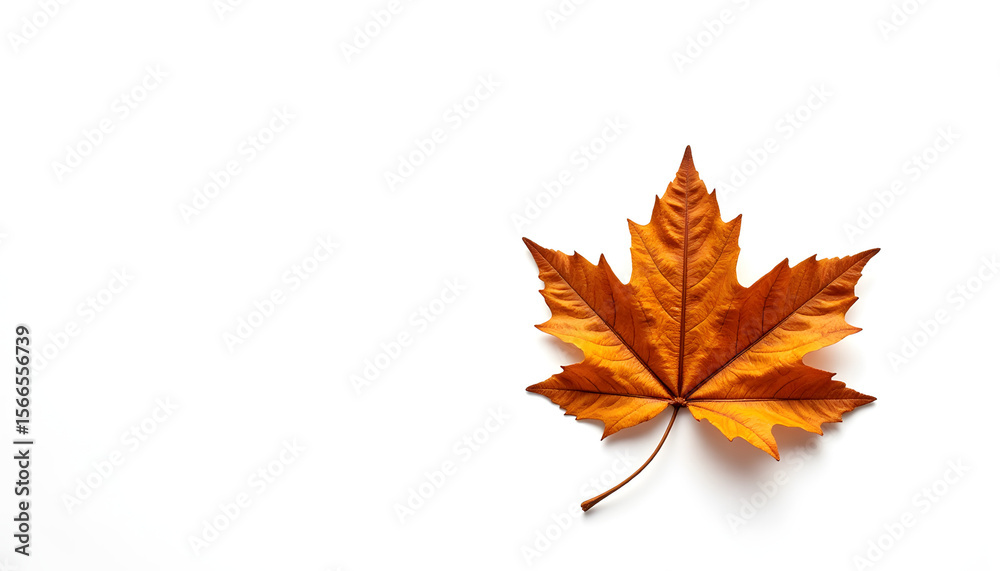 Autumn leaves on white background showcasing vibrant orange colors Autumn leaves on white background showcasing vibrant orange colors