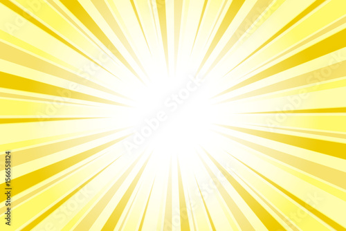 Sunburst Background. Summer Backdrop. Radius Cartoon Pattern Abstract Background. Munsell Yellow Rays Vector Illustration.