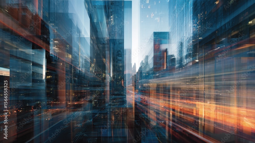 Cityscape Symphony: A Modern Metropolis in Motion Cityscape Symphony: A Modern Metropolis in Motion