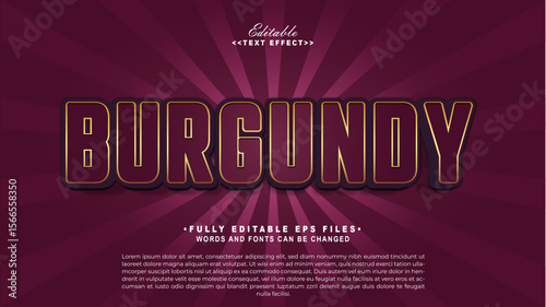 3d burgundy bold text effect.typhography logo