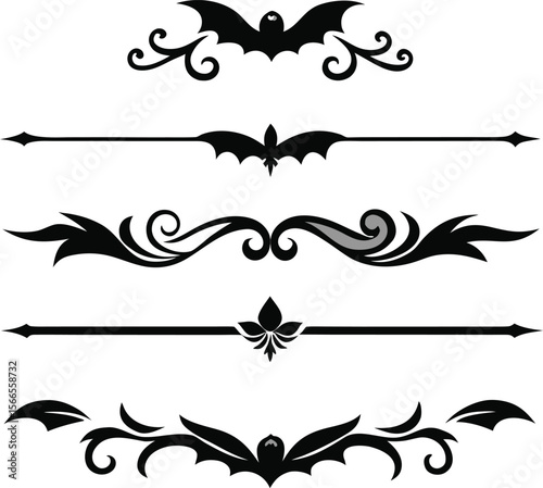 Elegant Divider Ornaments Vector Illustration Set