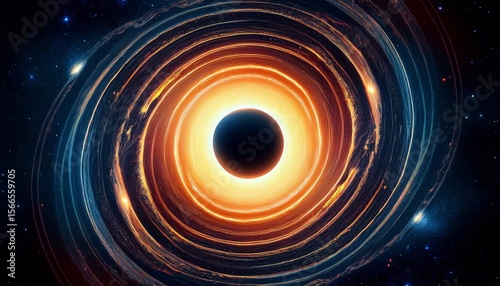 supermassive black hole accretion disk cosmic space star background science fiction art