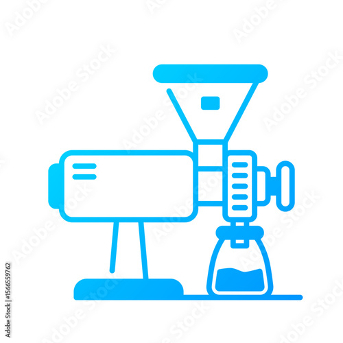 Coffee grinder icon. coffee, grinder, beans, mill, brew, manual, electric, ground. Vector Icon Illustration