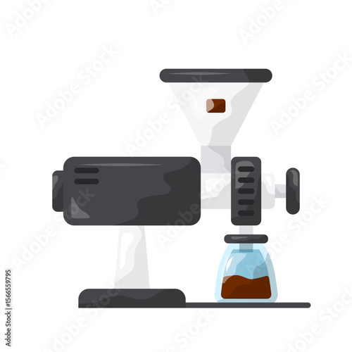 Coffee grinder icon. coffee, grinder, beans, mill, brew, manual, electric, ground. Vector Icon Illustration