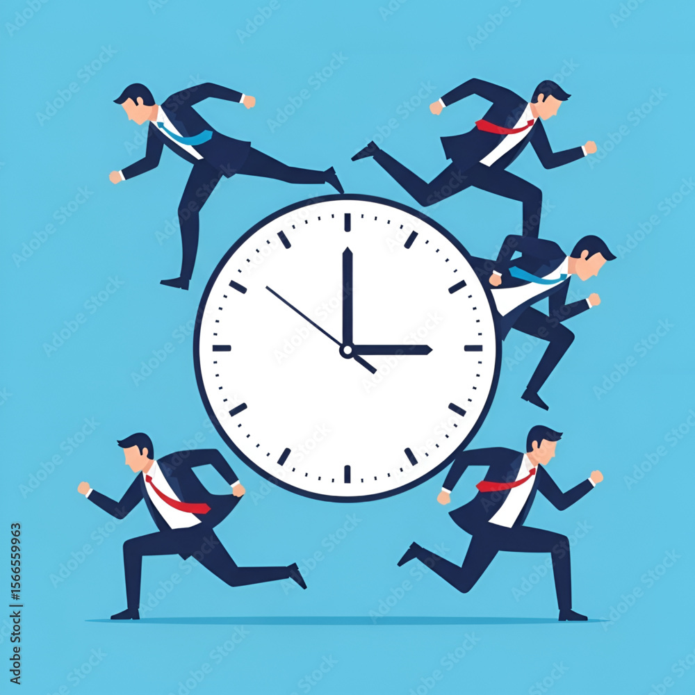 Fototapeta premium businessman and clock