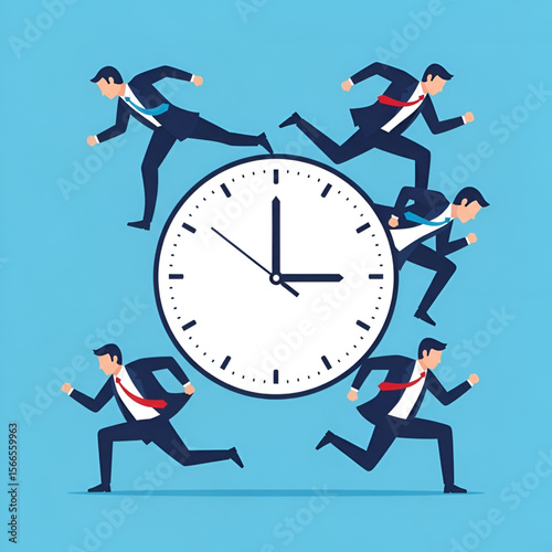 businessman and clock