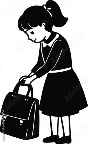 girl with suitcase