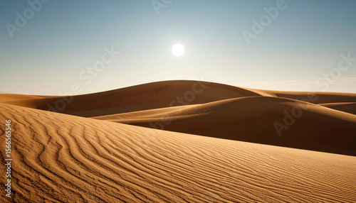 Fototapeta Naklejka Na Ścianę i Meble -  Desert dunes landscape at sunset