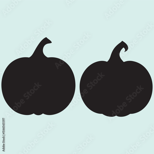 Scary pumpkin silhouette vector halloween celebration design