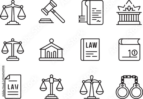 Court and Legal System Vector Bundle

