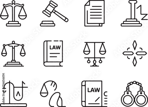 Court and Legal System Vector Bundle

