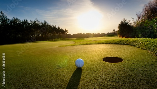 a golf ball on the verge of the hole ready to drop in