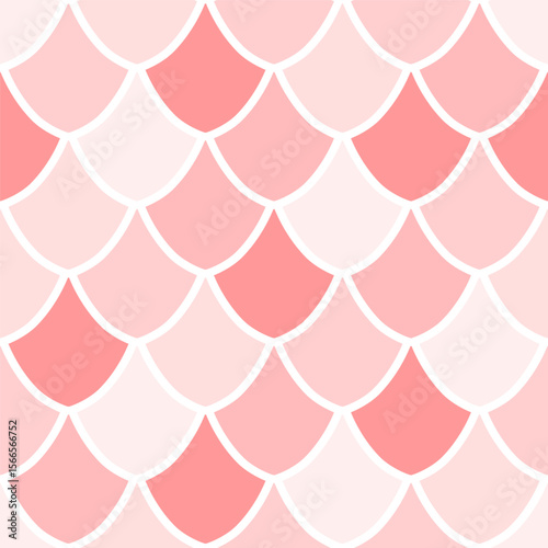 Vector seamless overlapping pattern, fish scale print. Beautiful asian style design for textile, wallpaper, wrapping paper.