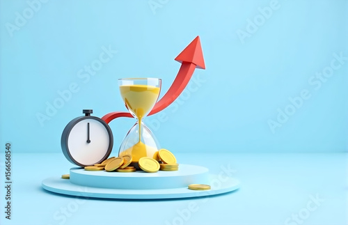 Time Wealth Growth Concept