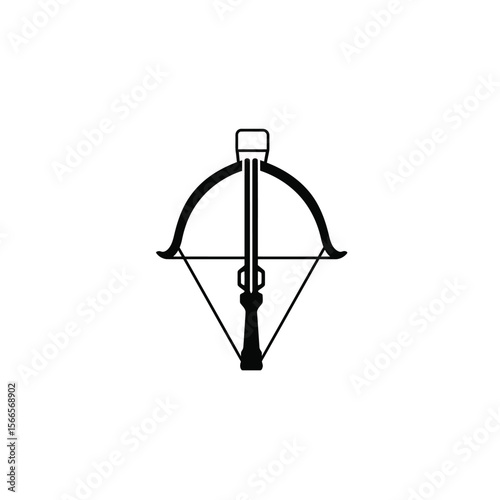 Crossbow Illustration Medieval Weaponry Design, Archery Equipment, Hunting Tool