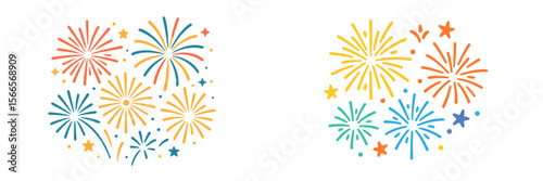 Colorful fireworks display celebrating a festive occasion during nighttime outdoors