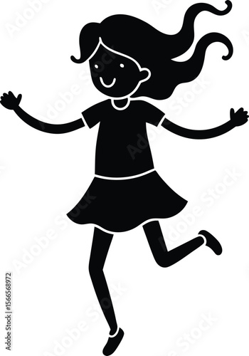 little girl with a broom