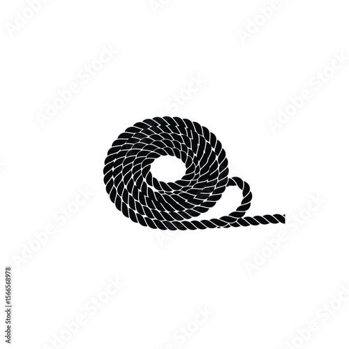 Coiled Rope Nautical, Maritime, and Decorative Rope Illustration