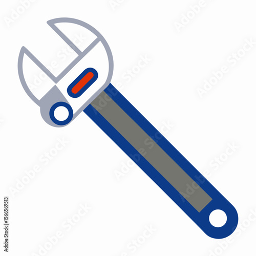 Adjustable Spanner  Vector Tools for Repair, Maintenance, and Pipework Design