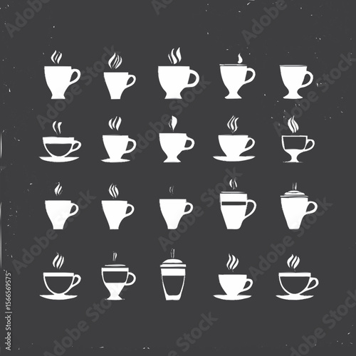 set of coffee cups