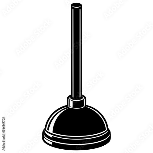 Plunger  Vector Tools for Repair, Maintenance, and Pipework Design