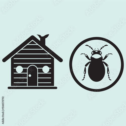 Bug Shelter Silhouette Icon for Sustainable Gardening