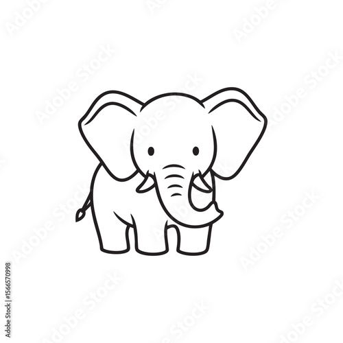 Cute Elephant Outlines: A Coloring Adventure