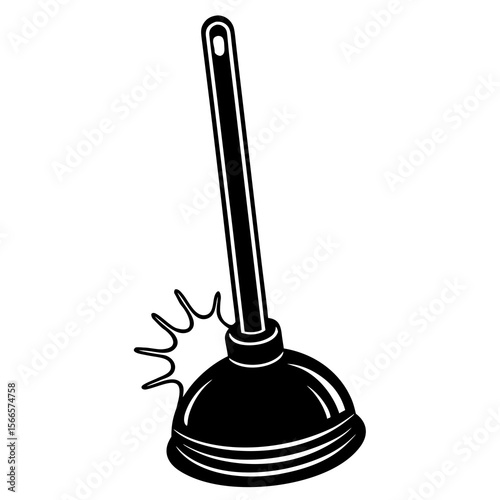 Plunger  Vector Tools for Repair, Maintenance, and Pipework Design