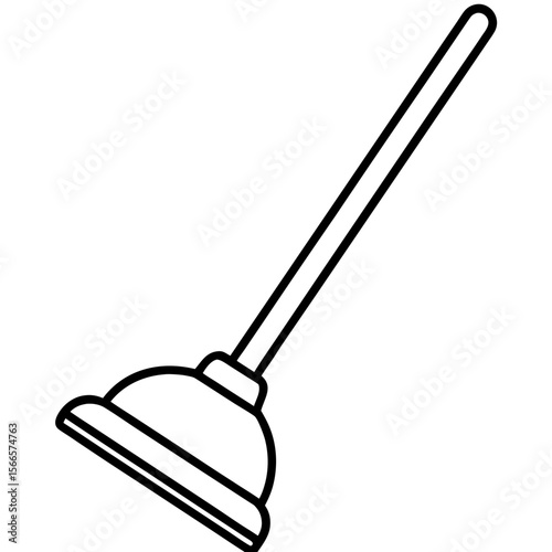 Plunger  Vector Tools for Repair, Maintenance, and Pipework Design